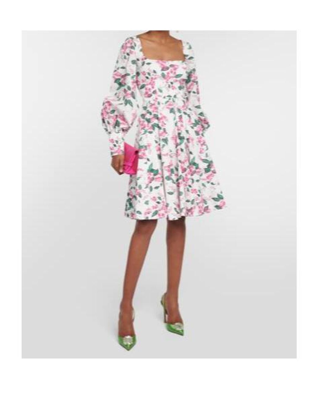 Emilia Wickstead White Yasmina Floral Cotton Minidress