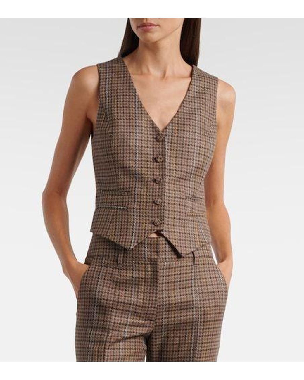 Gabriela Hearst Brown Wool And Silk Vest