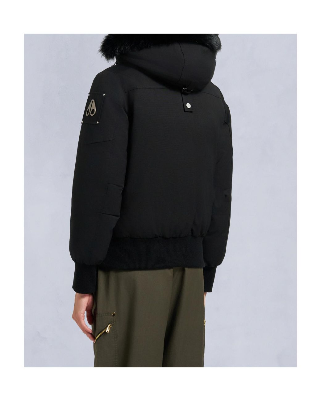 Moose Knuckles Black Hooded Zipped Jacket