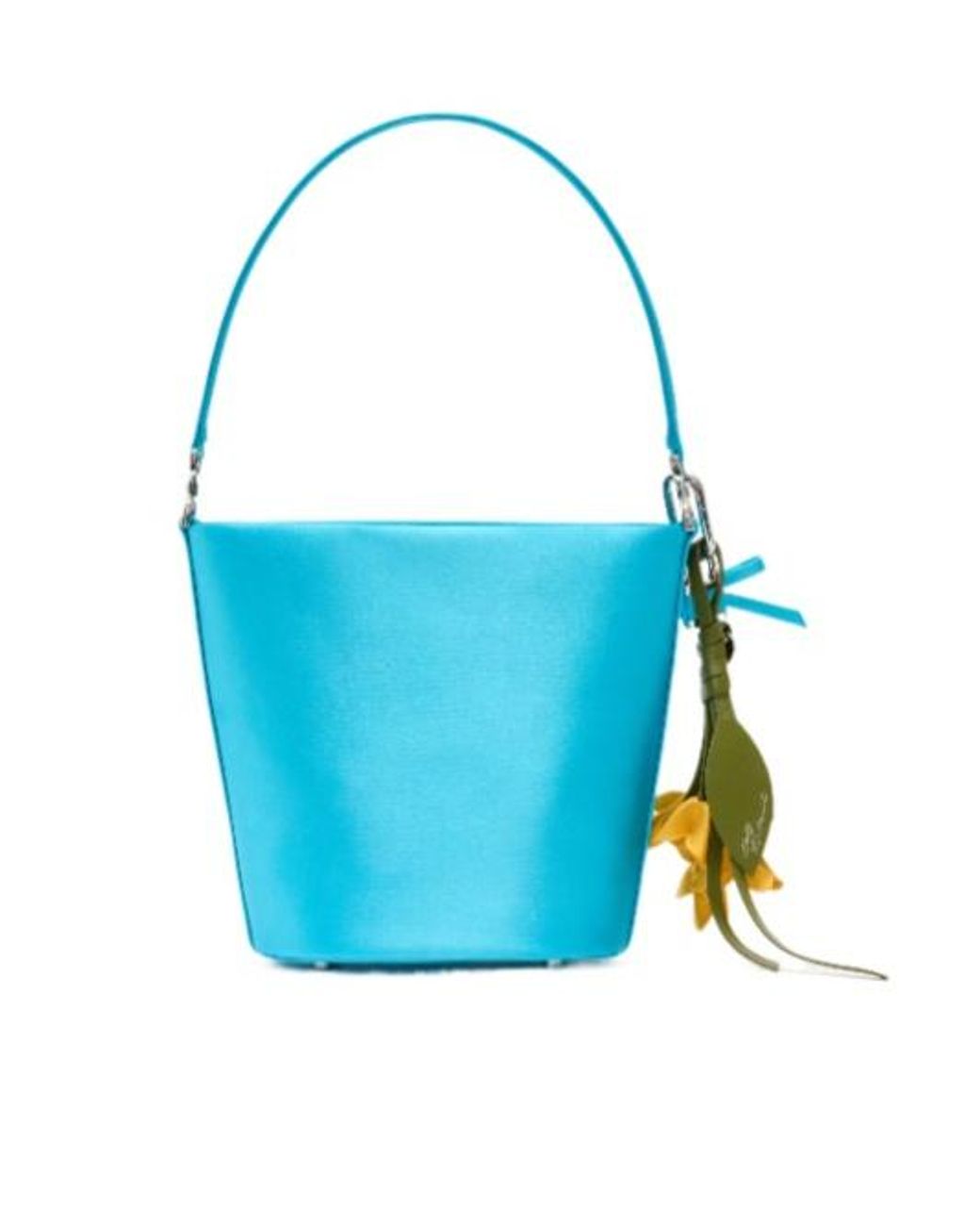 Self-Portrait Blue Floral Charm Bucket Bag