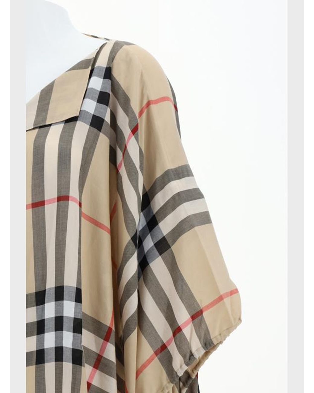 Burberry Natural Check-Pattern Cotton Cape