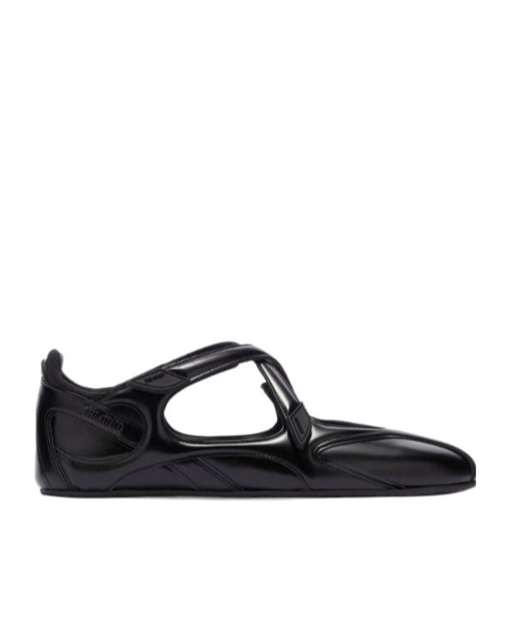 The Attico Black The Floor 01 Ballerina Flats