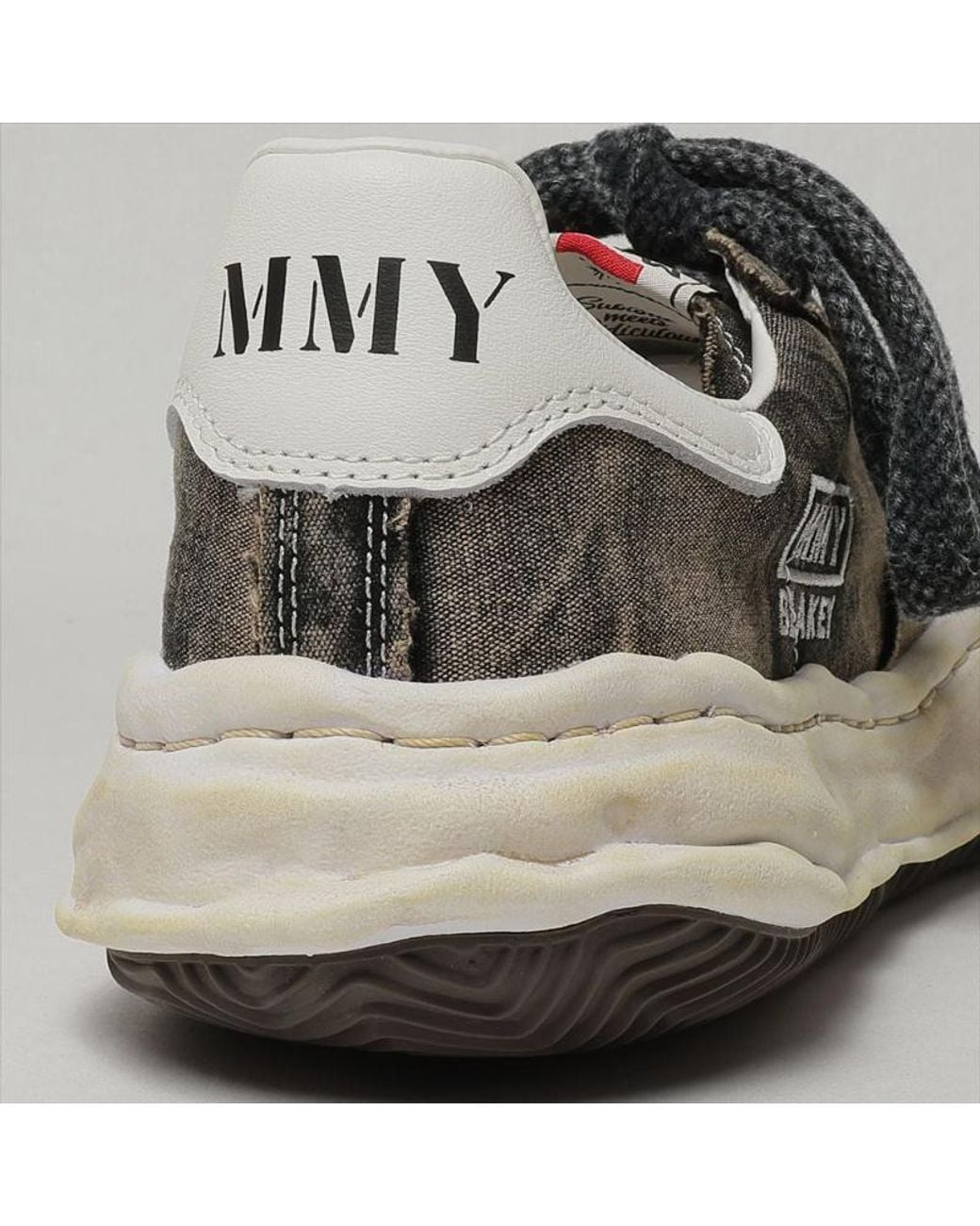 Maison Mihara Yasuhiro Gray Blakey Bleached-Canvas Sneakers for men