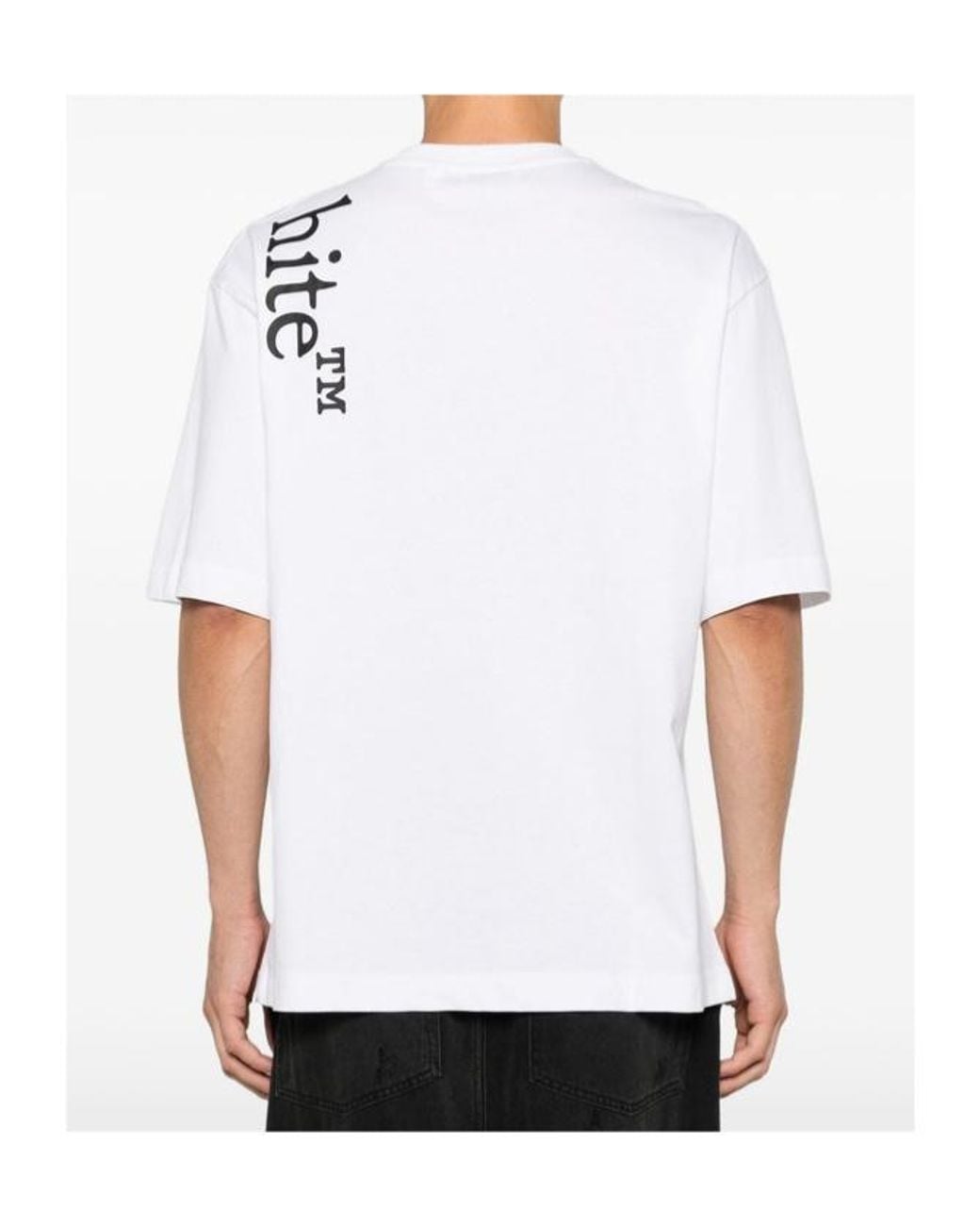 Off-White c/o Virgil Abloh White Vertical Bookish Skate T-Shirt for men