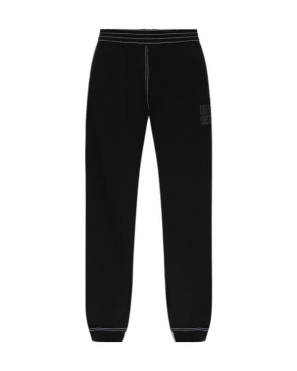 Givenchy Black Logo Embroidered Sweatpants for men
