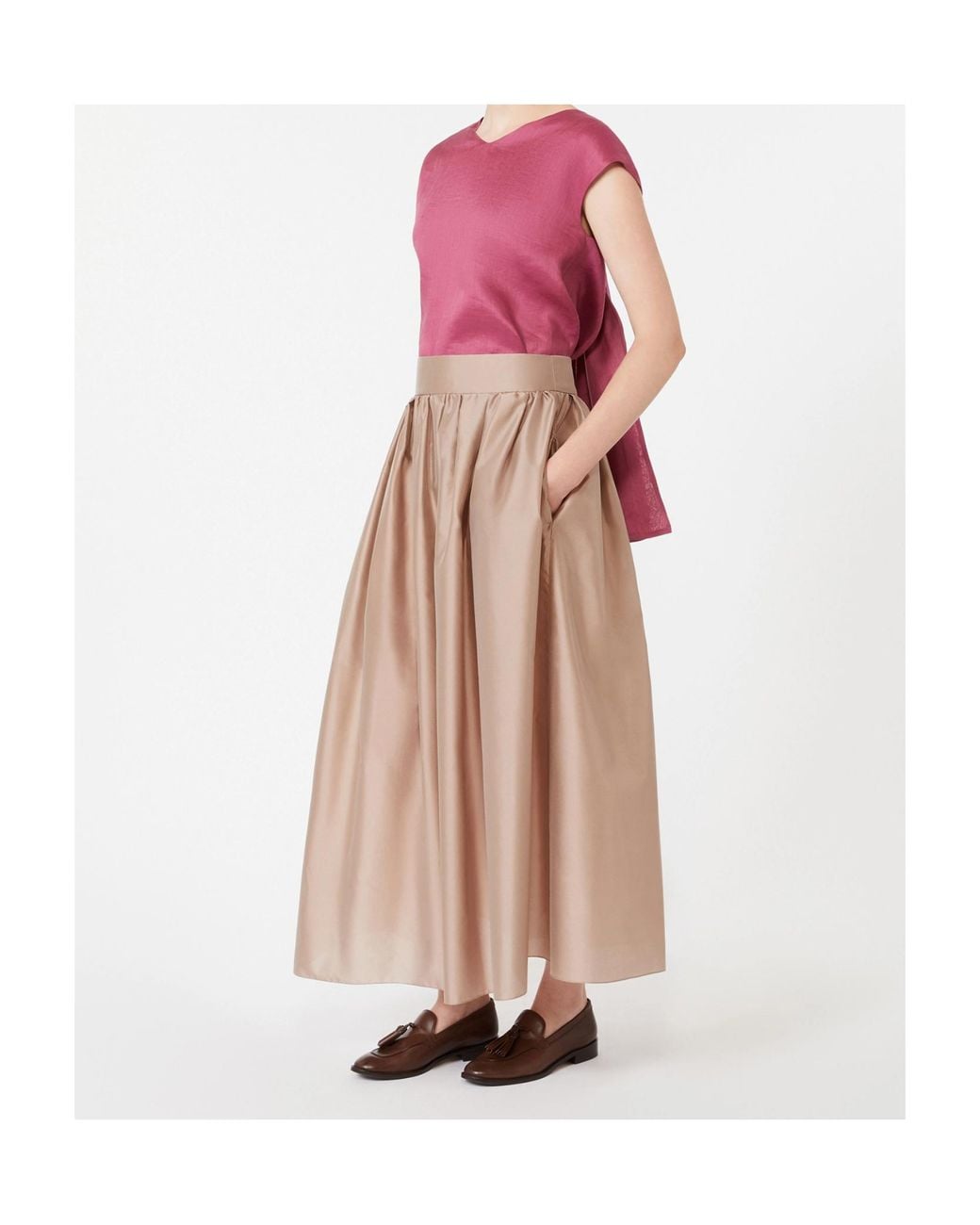 Max Mara Pink V-Neck Top