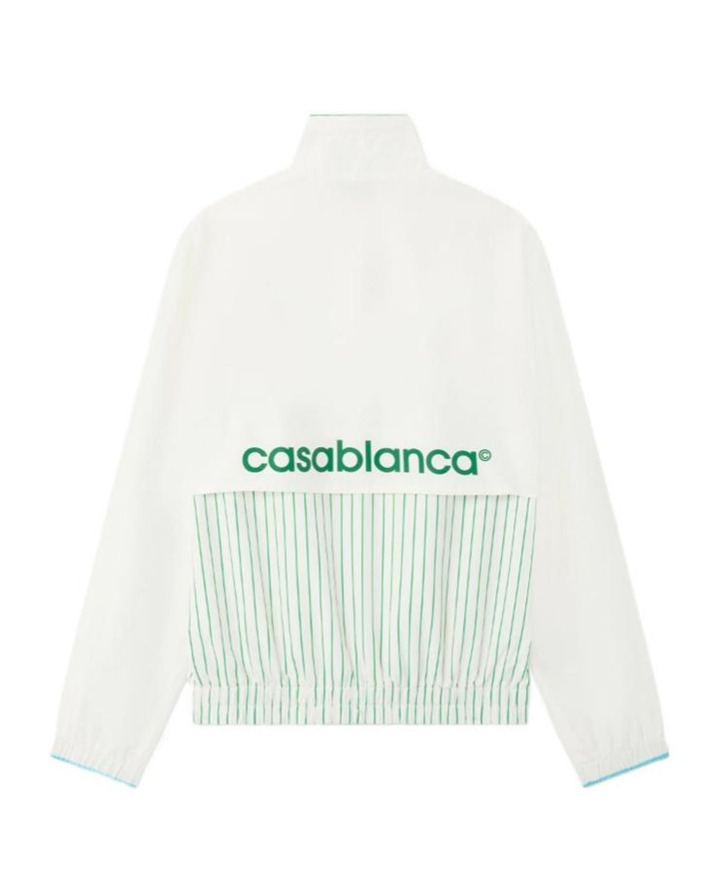 Casablanca Blue Floral Striped Sporty Windbreaker Jacket for men