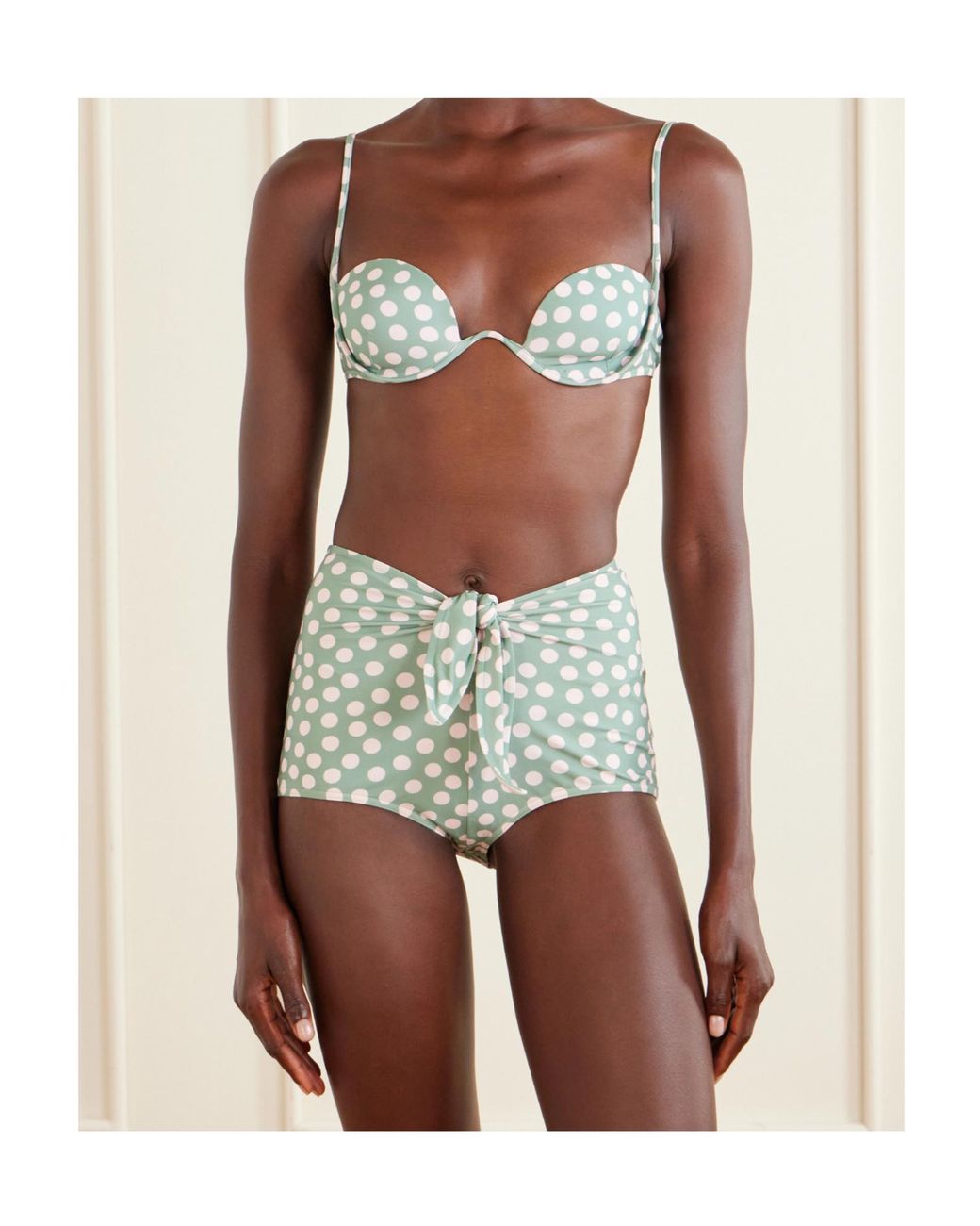 Alaïa Blue Polka Dot Bikini Set
