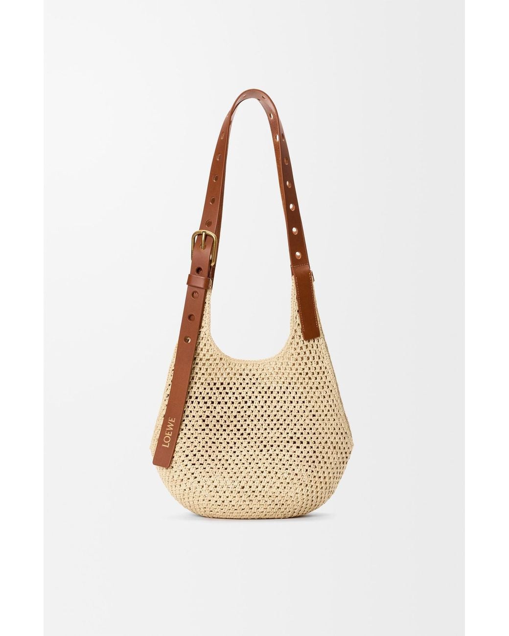 Loewe Natural Paulas Ibiza Punch Hole Shoulder Bag