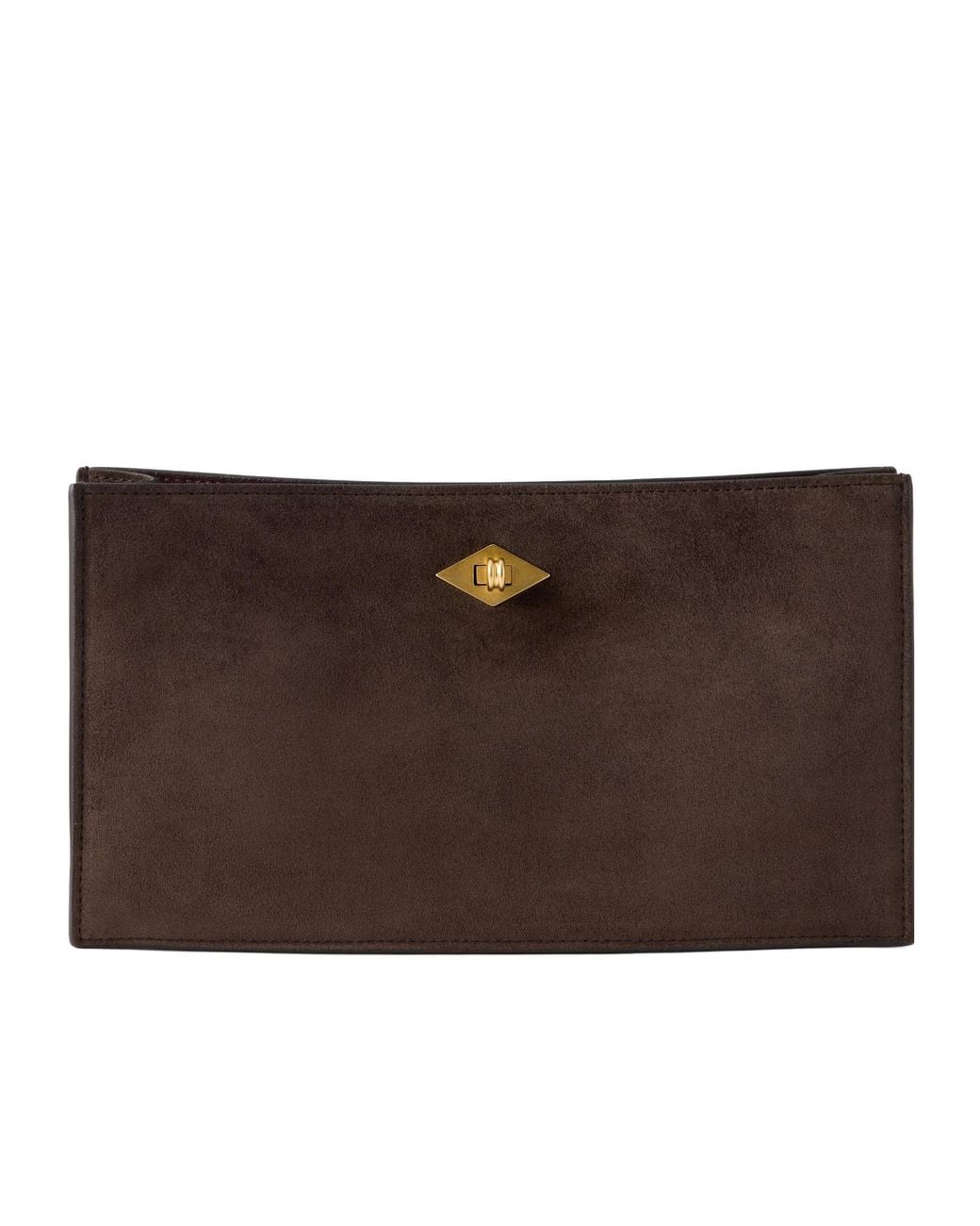 Metier Brown Suede Clutch