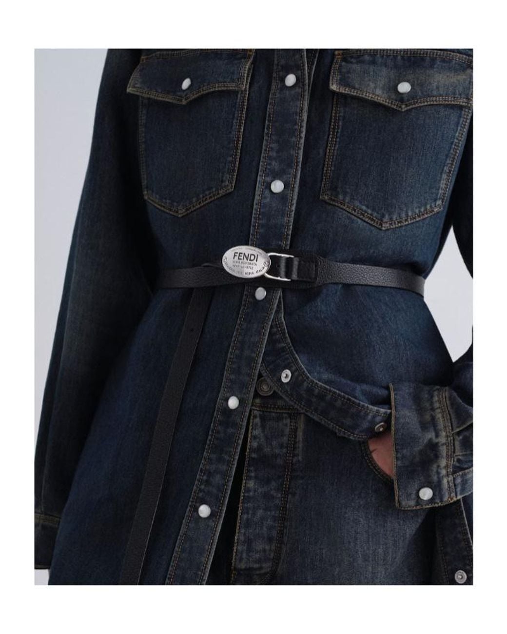 Fendi White Selleria Logo Buckle Belt