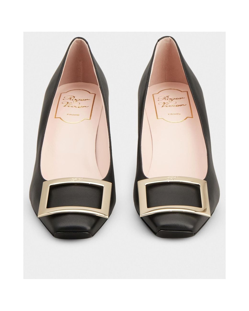 Roger Vivier Black Square Toe Pumps
