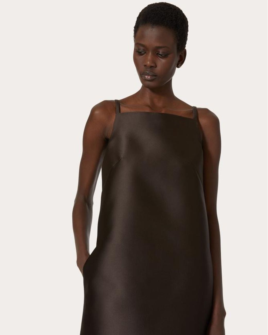 Valentino Brown Sleeveless Mini Dress