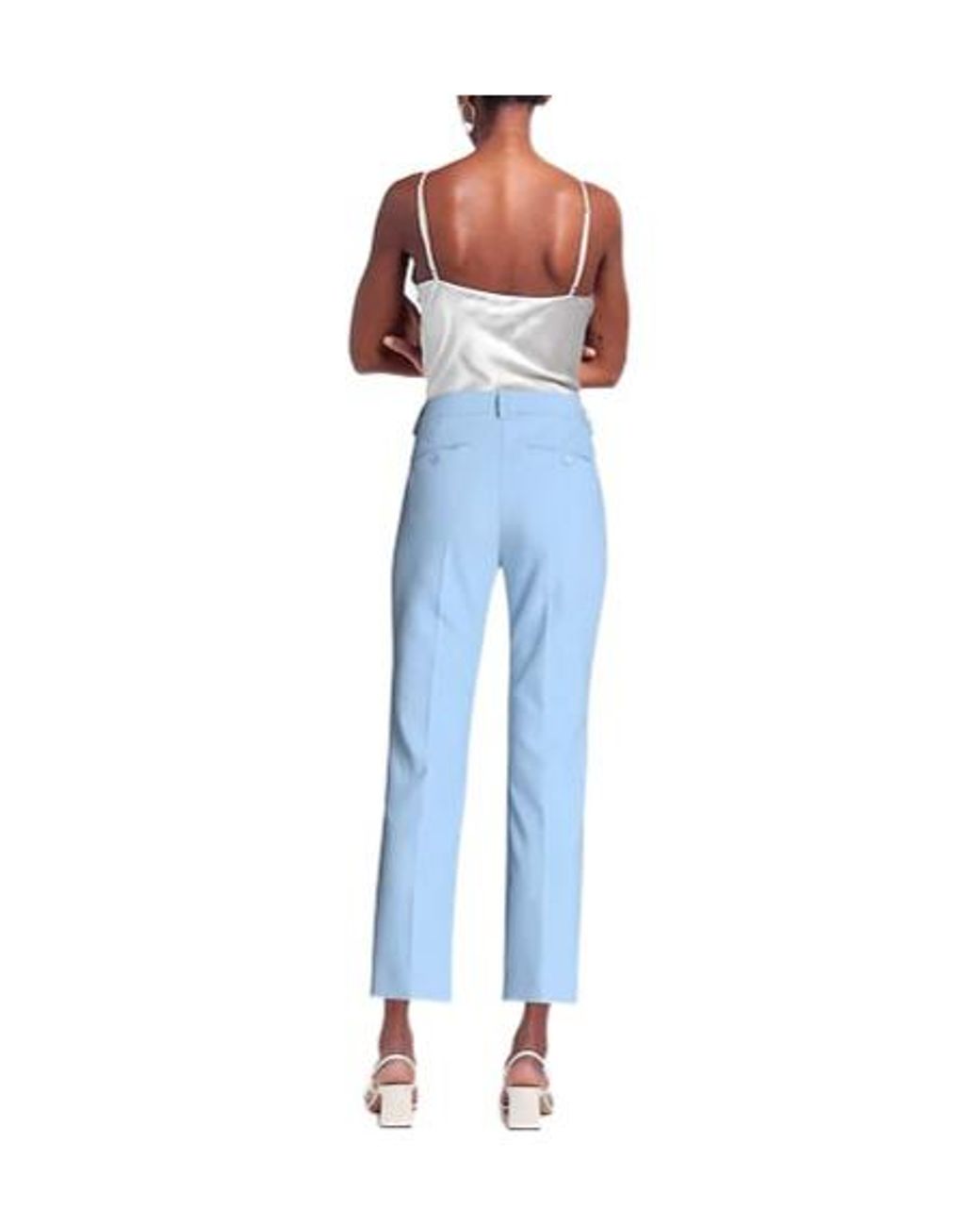 Weekend by Maxmara Blue Straight-Leg Tailored Trousers