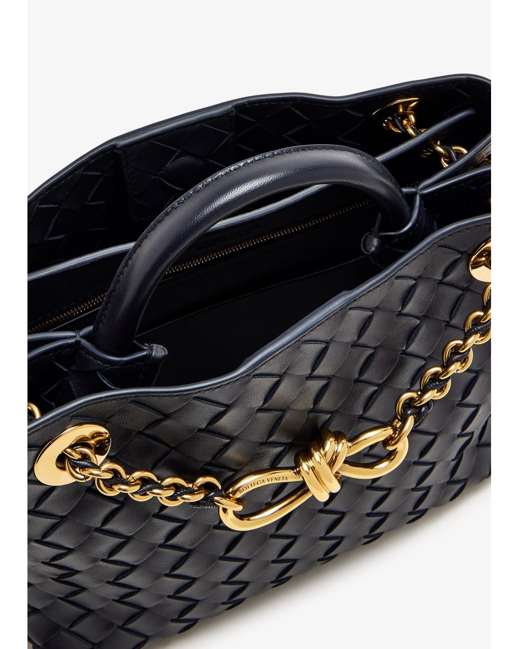 Bottega Veneta Black Small Andiamo Chain