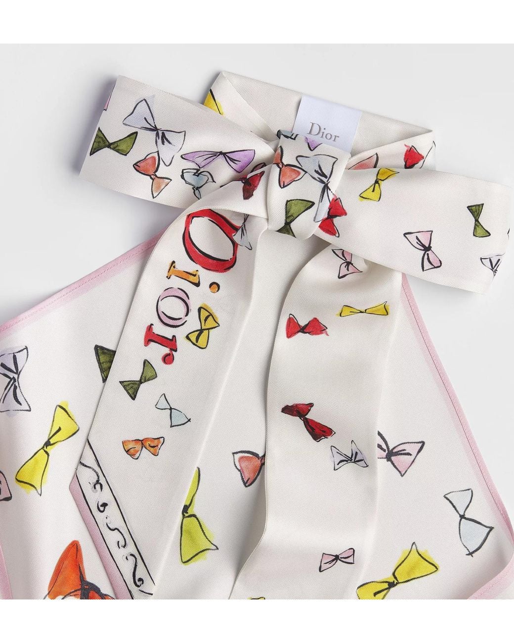 Dior White Bow-Tie Sleeveless Top