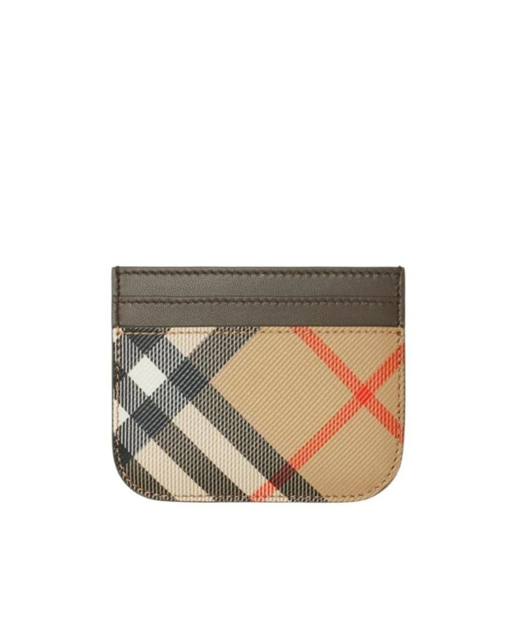 Burberry White Vintage-Check Rectangle Shape Cardholder