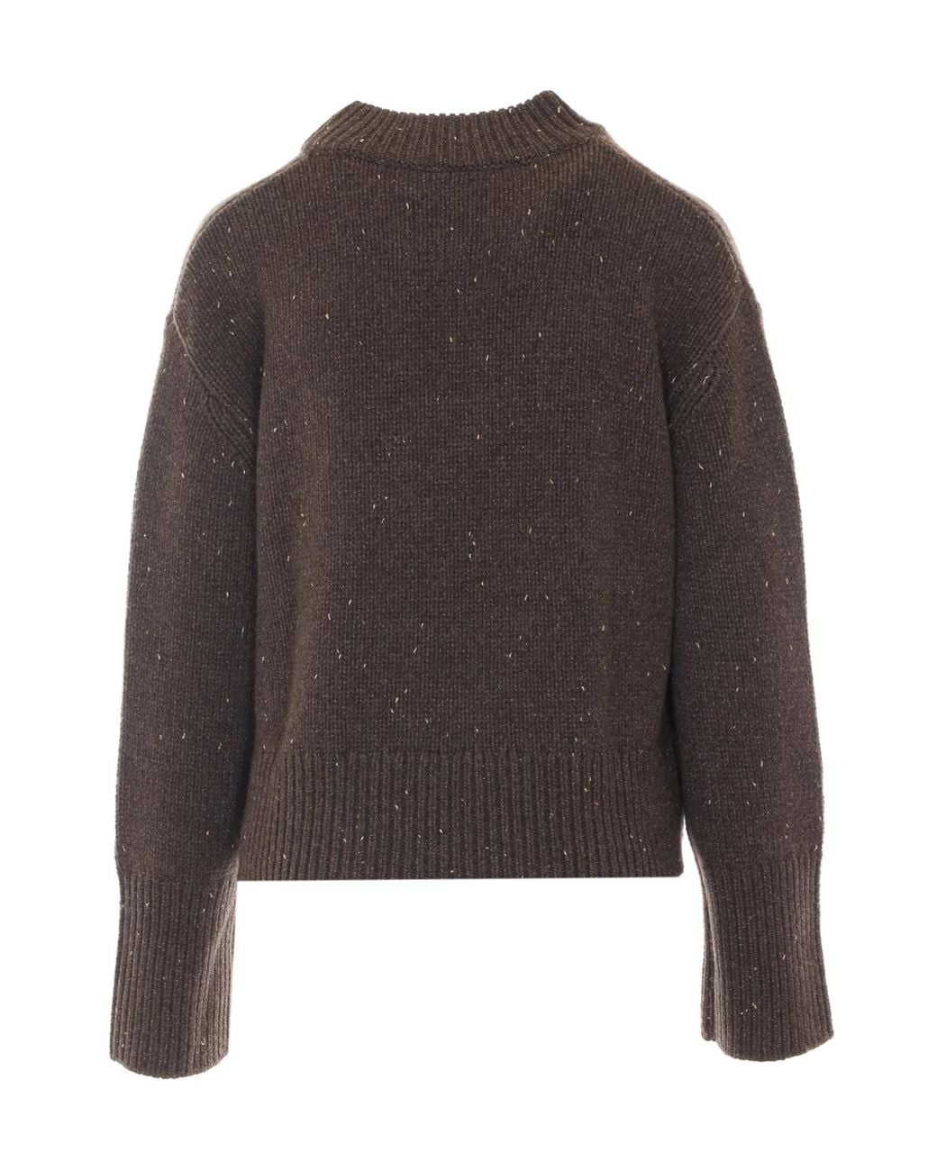 Lisa Yang Brown Tarie Sparkle Knitted Sweater