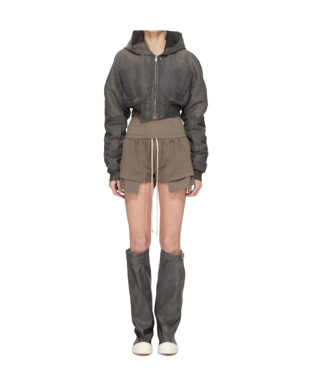 Rick Owens Gray Tower Fog Boxers Shorts