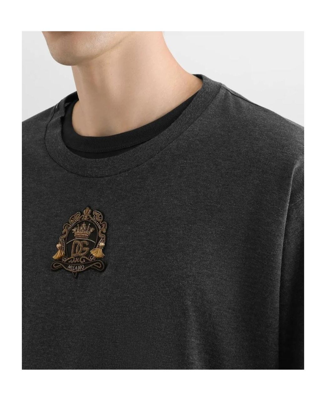 Dolce & Gabbana Black Short-Sleeved T-Shirt for men