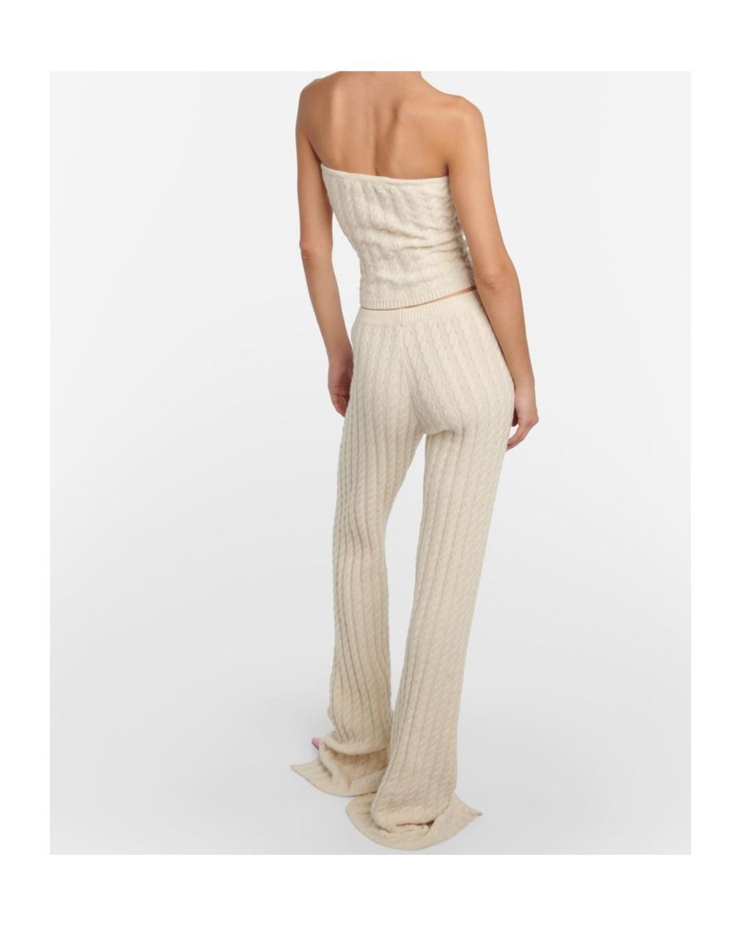 Magda Butrym White Cable-Knit Tube Top