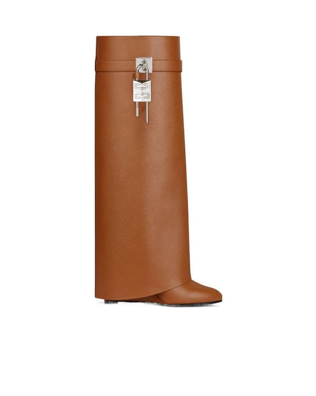 Givenchy Brown Shark Lock Boots