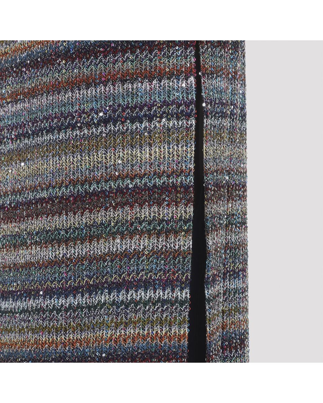 Missoni Gray Sequin-Embellished Striped Dress