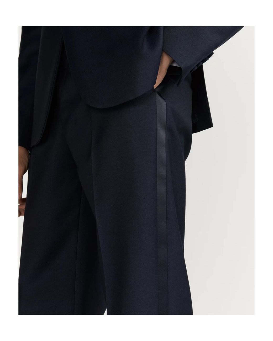 Dior Blue Pants With Satin Detailing for men
