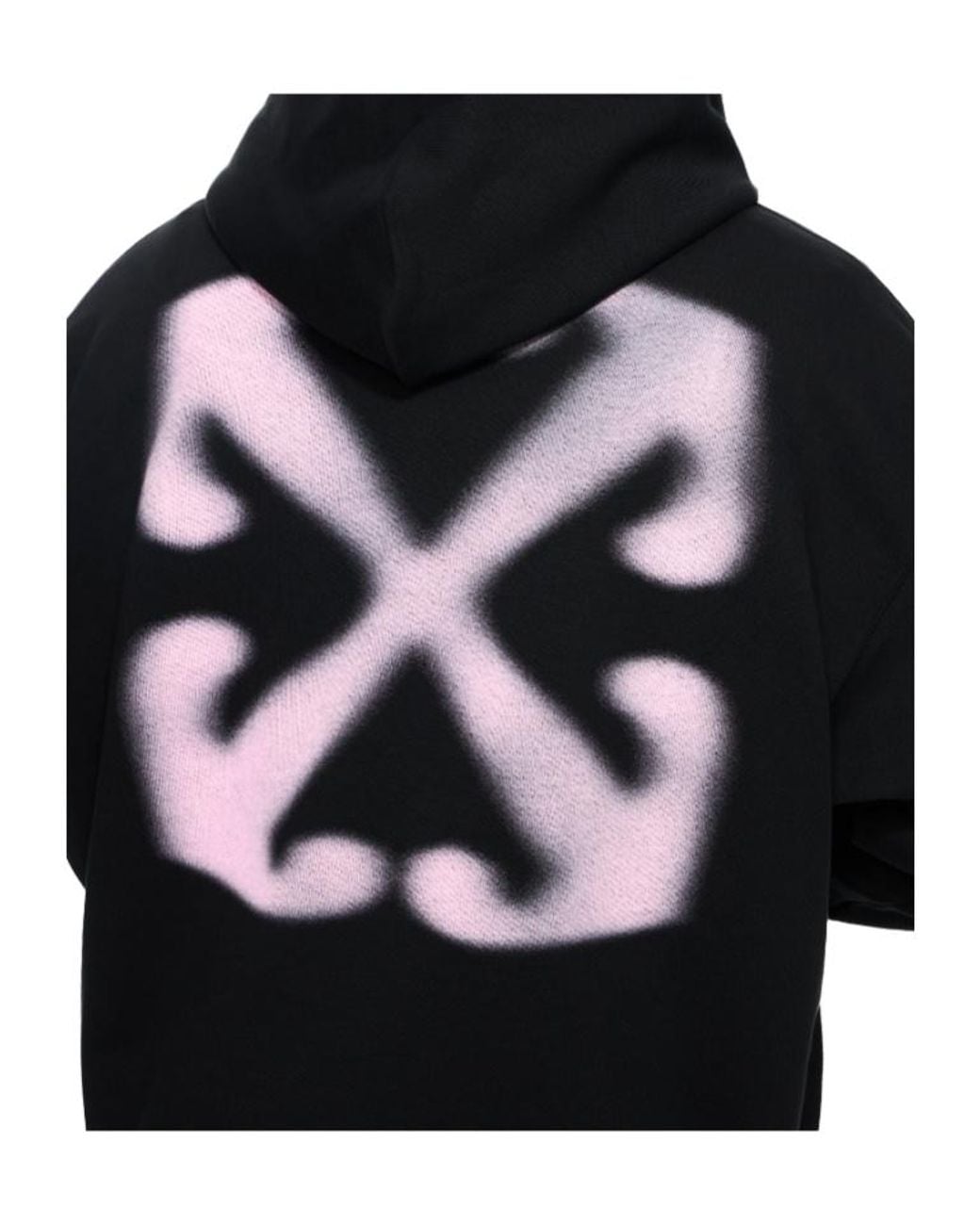 Off-White c/o Virgil Abloh Black Spray Arrow Logo Hoodie for men