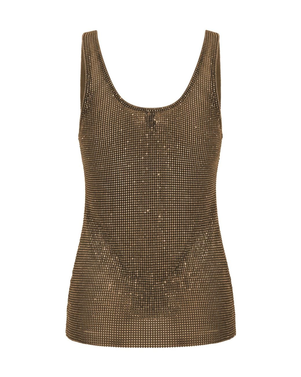 GIUSEPPE DI MORABITO Brown Embellished Crystal Vest