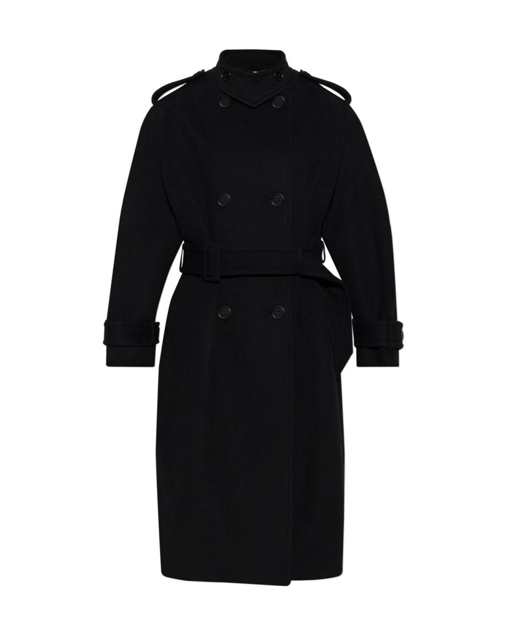 Chloé Black Chloé Ma 05 Belted Double-Breasted Coat