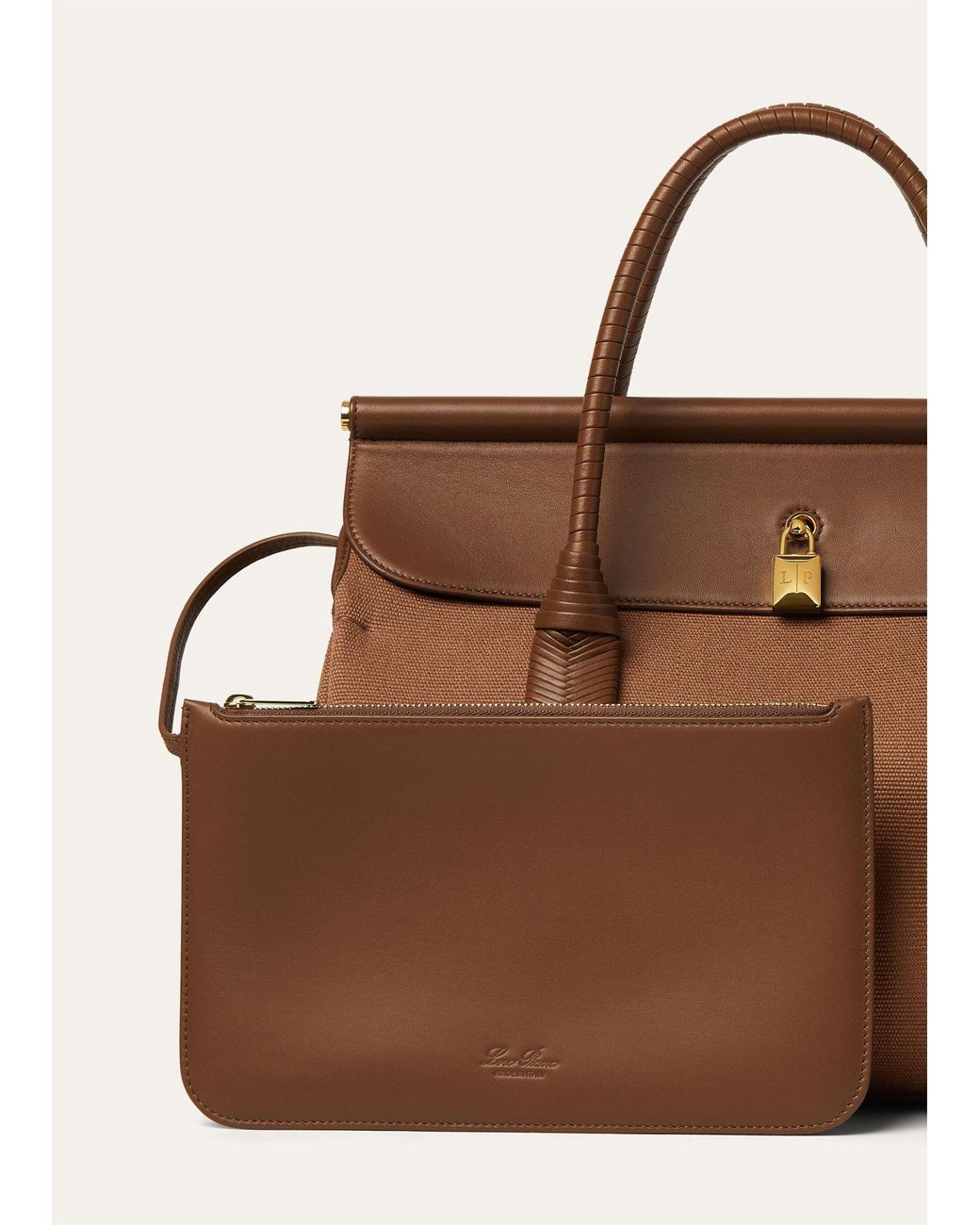 Loro Piana Brown Loom Bag L32 Handbag