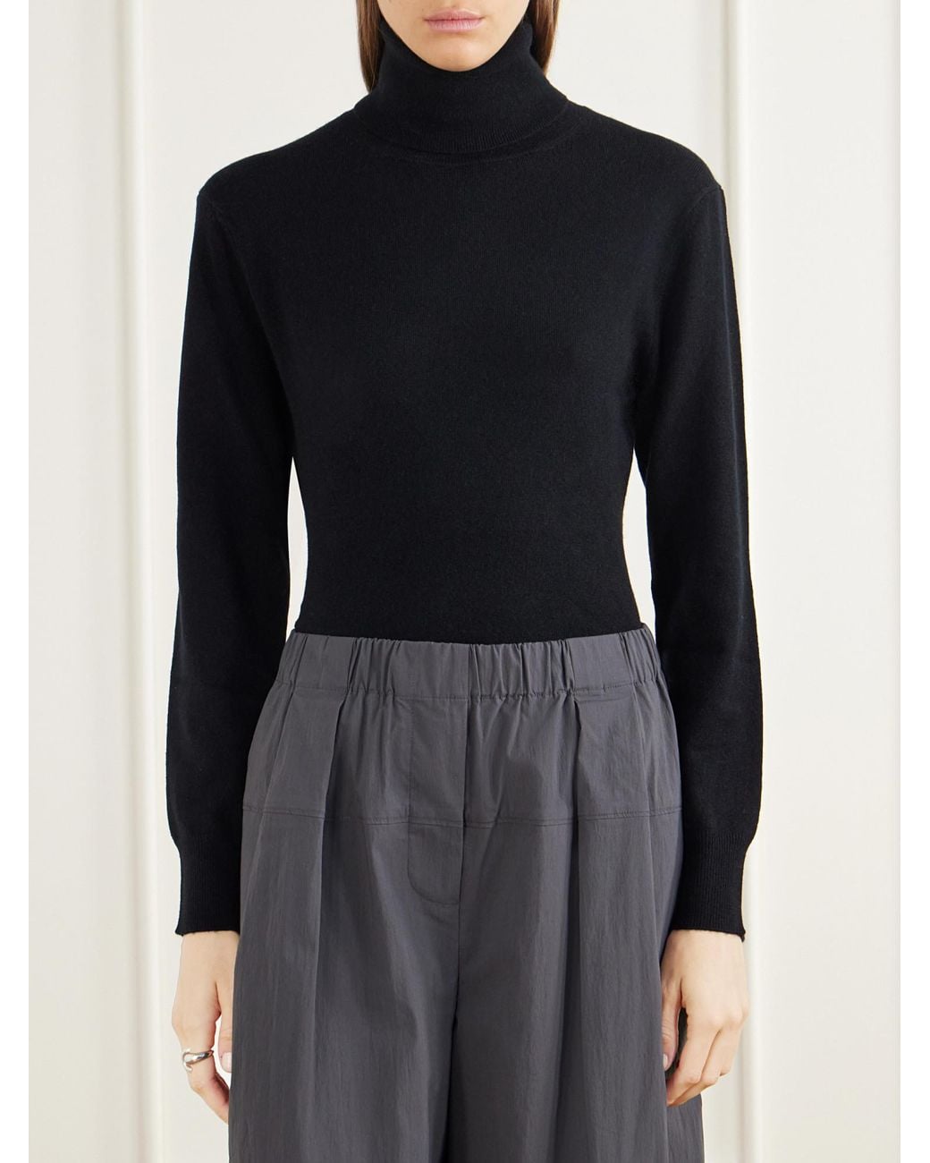 Allude Black Bodysuit Top