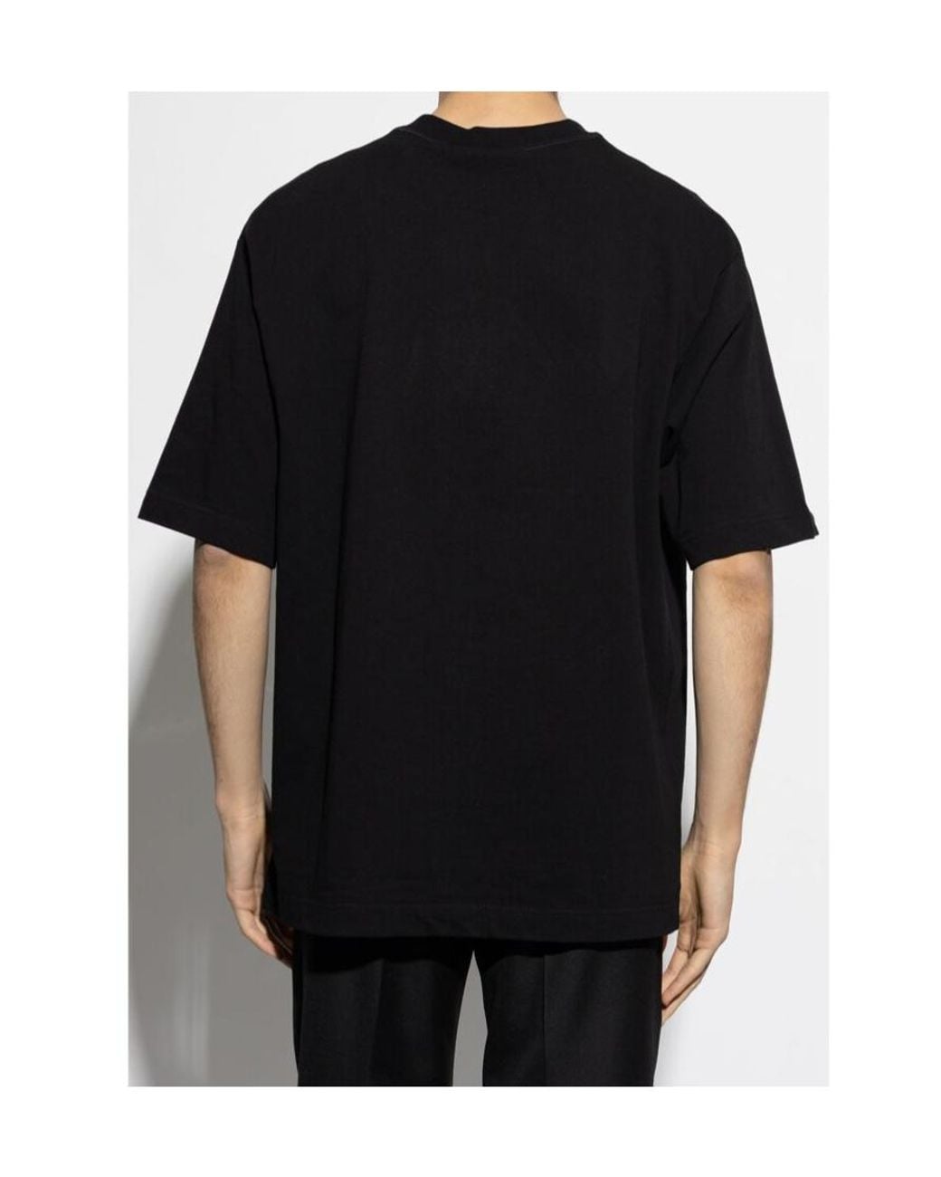 Gucci Black Cotton Logo T-Shirt for men