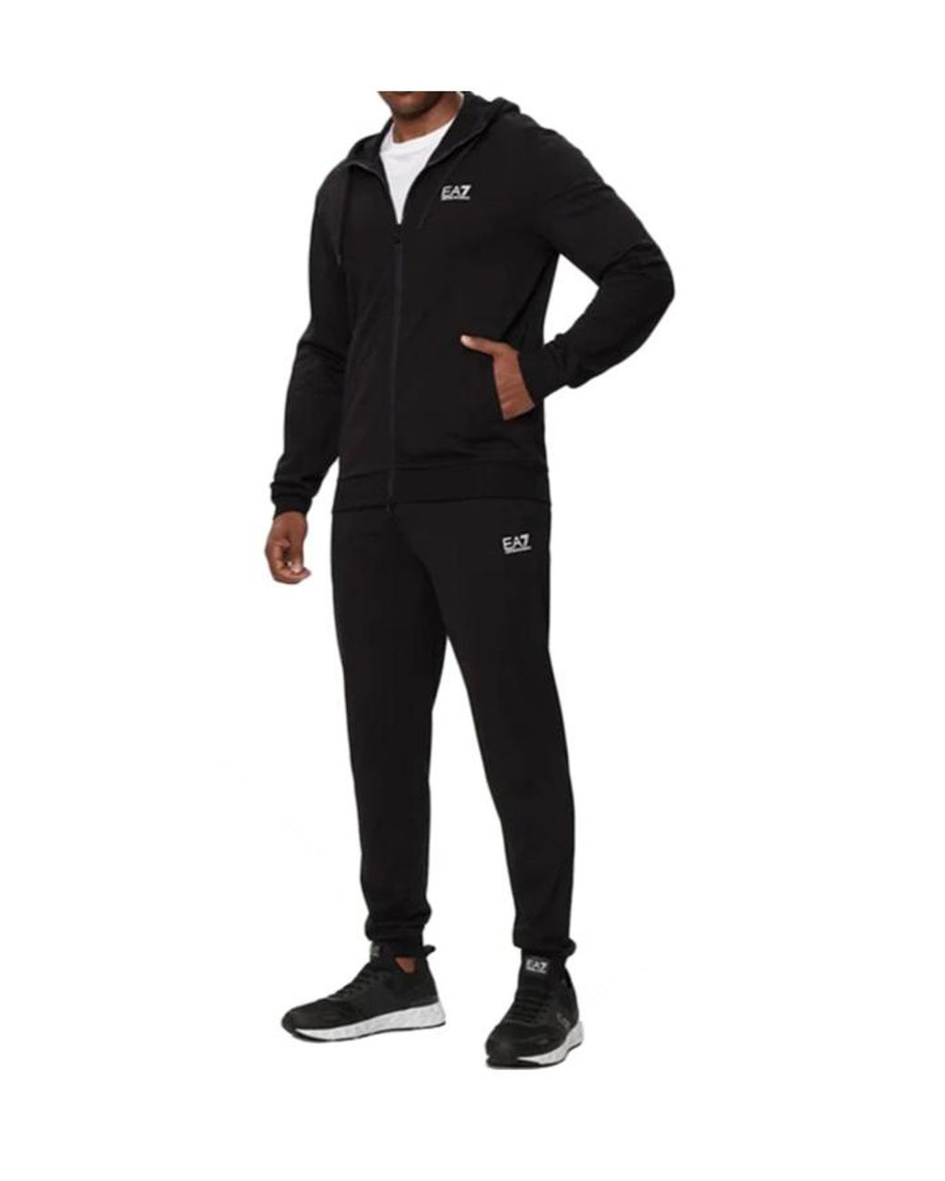 EA7 Blue Two Piece Jersey Tracksuit Set for men