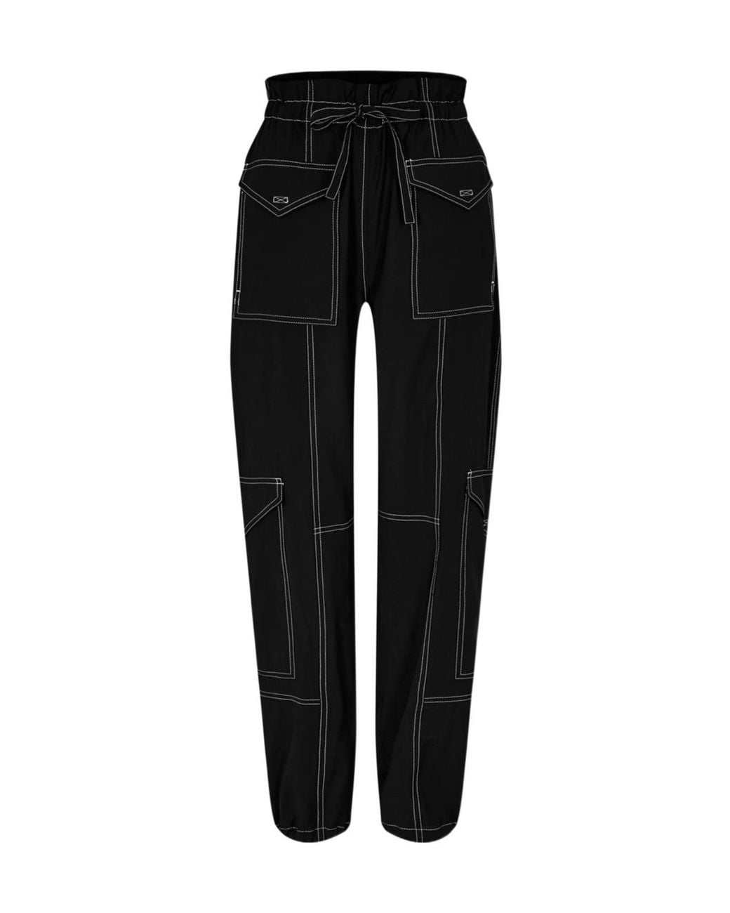 Ganni Black Bamboo Casual Pants