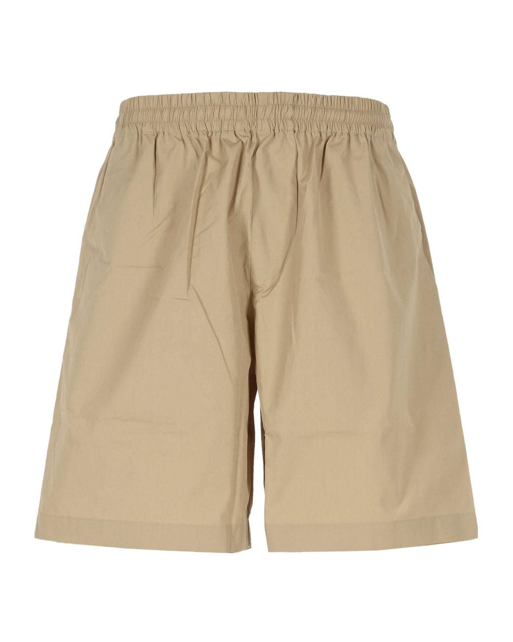 A.P.C. Natural Pleated Elastic-Waist Shorts for men