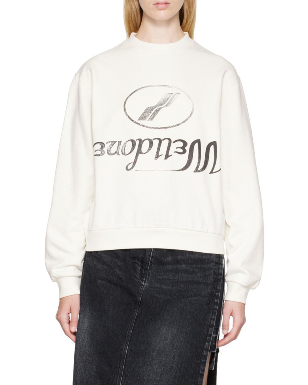 we11done White Logo Hoodie for men