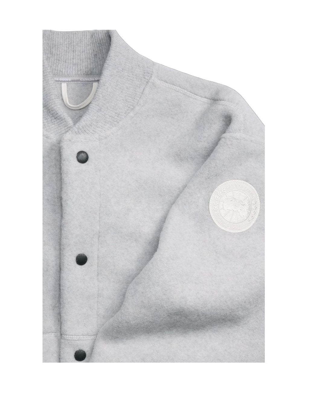 Canada Goose Gray Hudson Fleece Bomber Label for men