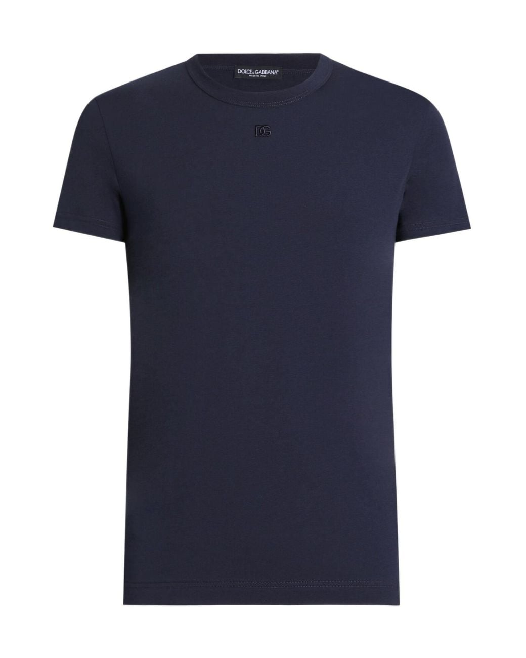 Dolce & Gabbana Blue Cotton T-Shirt for men