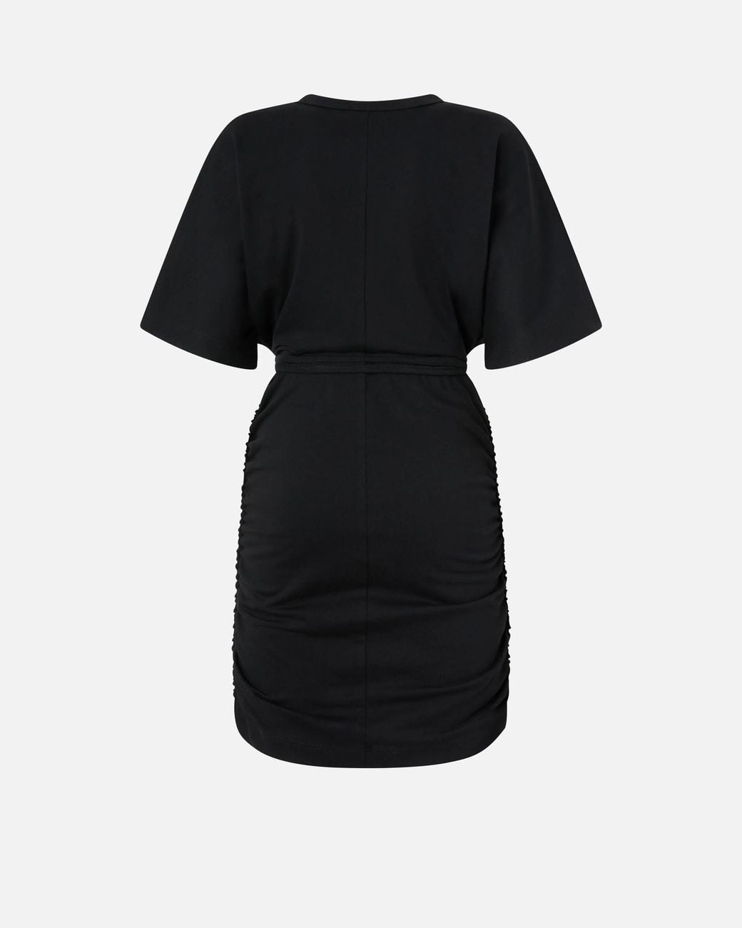 Pinko Black Ruched Belted T-Shirt Dress