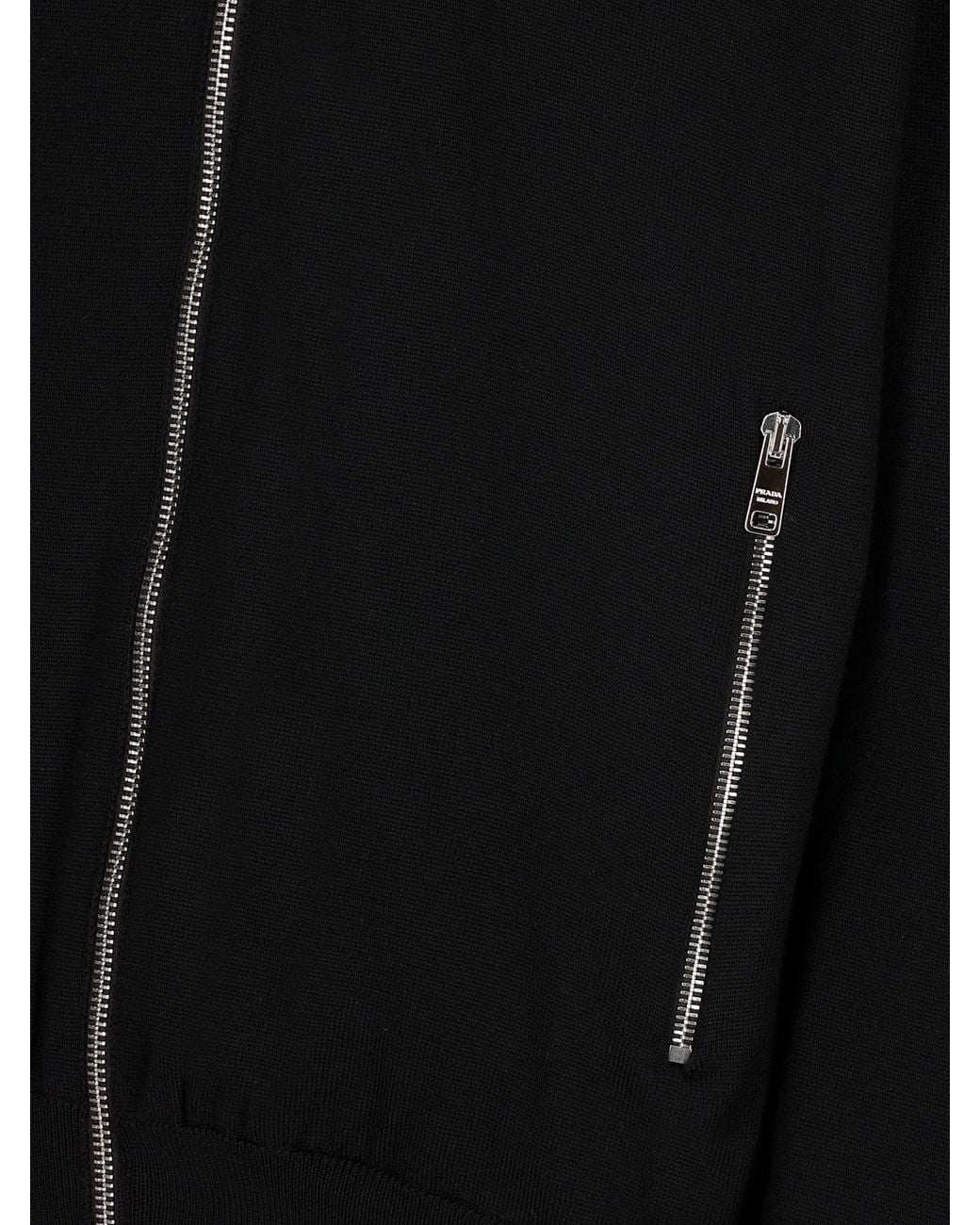 Prada Black Reversible Zip-Up Bomber Jacket for men