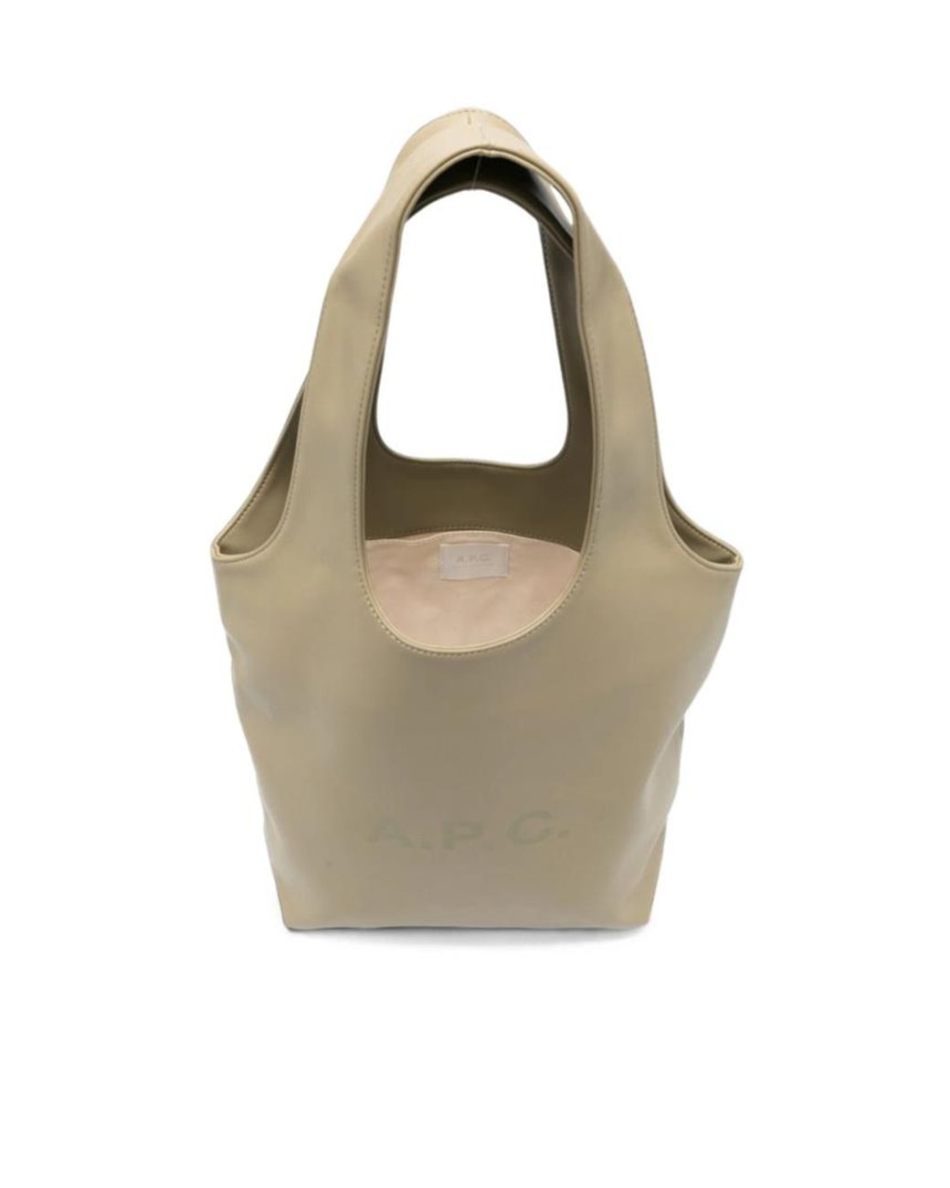 A.P.C. Natural Ninon Small Logo Tote Bag