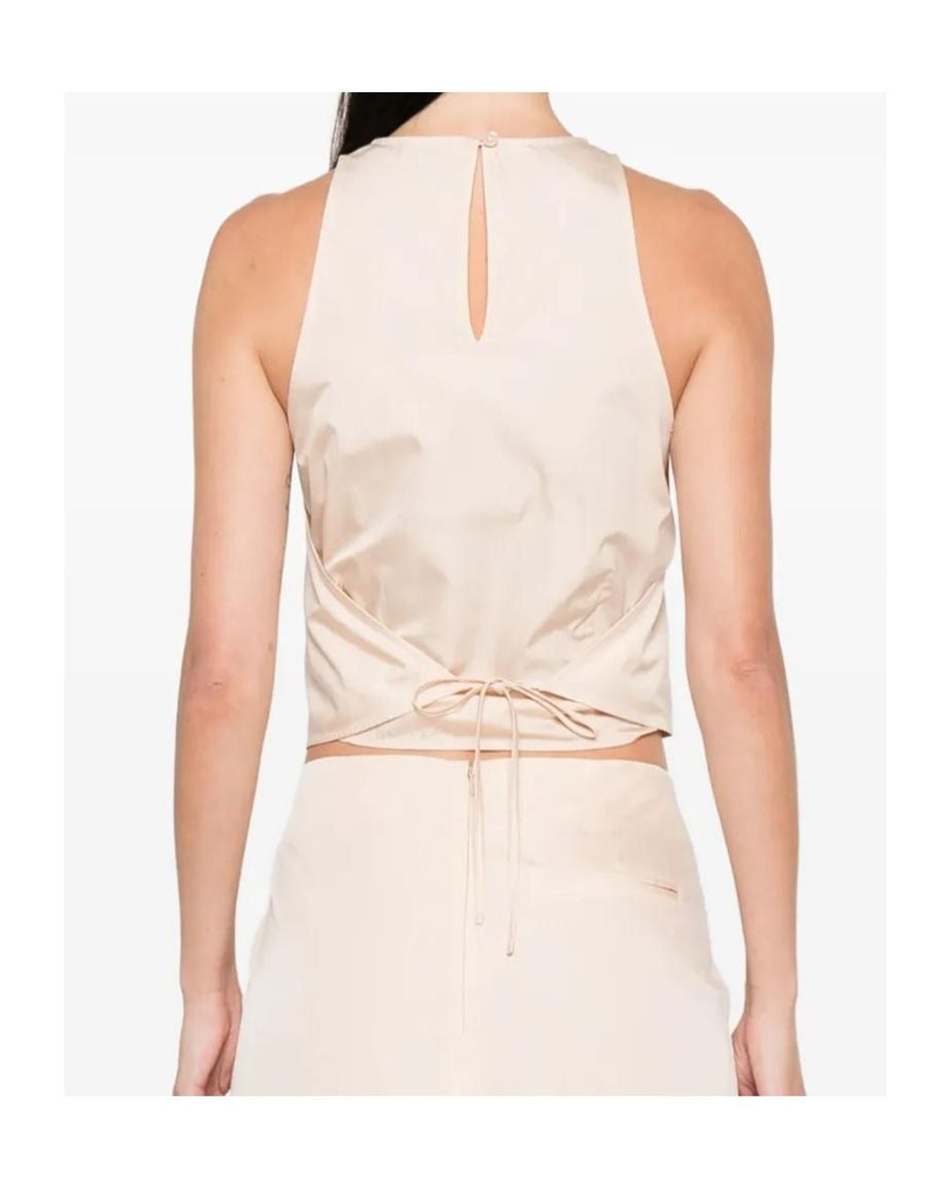 St. Agni White Drawstring Top