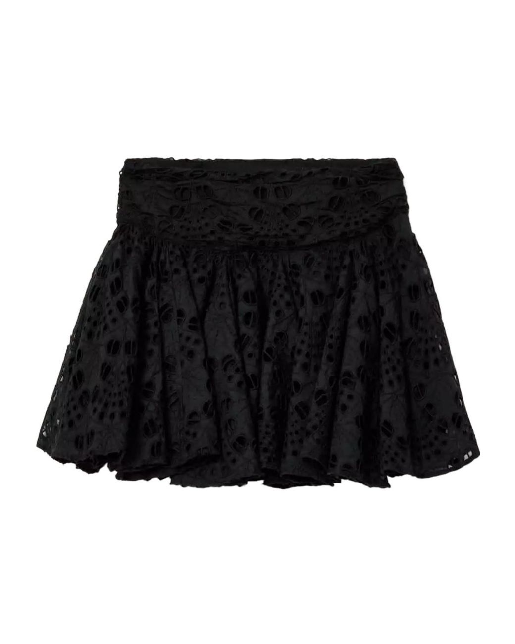 AllSaints Black Dotty Broderie Anglaise Skirt