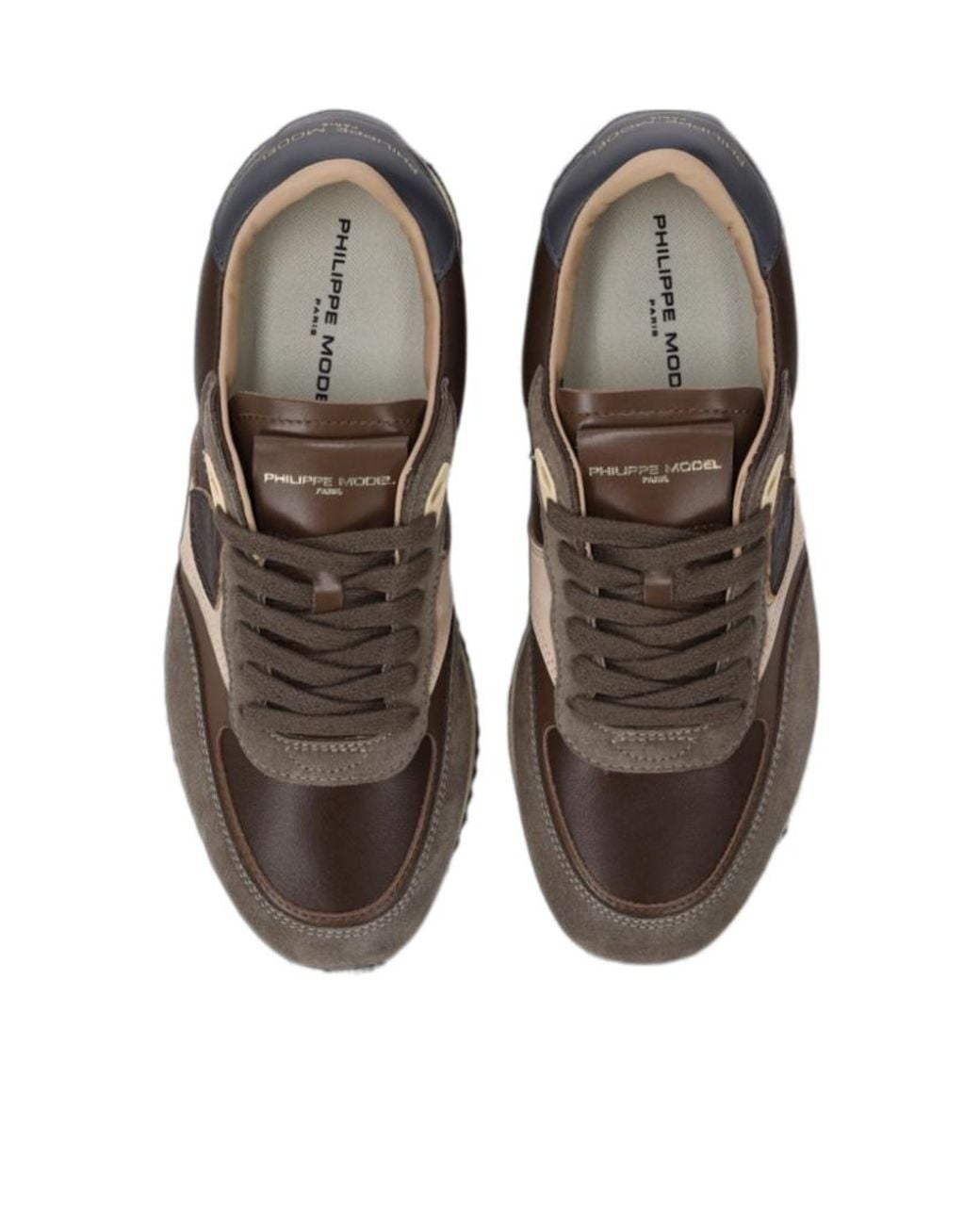 Philippe Model Brown Retro Runner Low-Top Sneakers