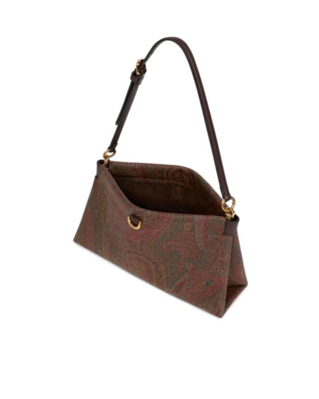 Etro Brown Mini Arnica Paisley Jacquard Clutch Bag