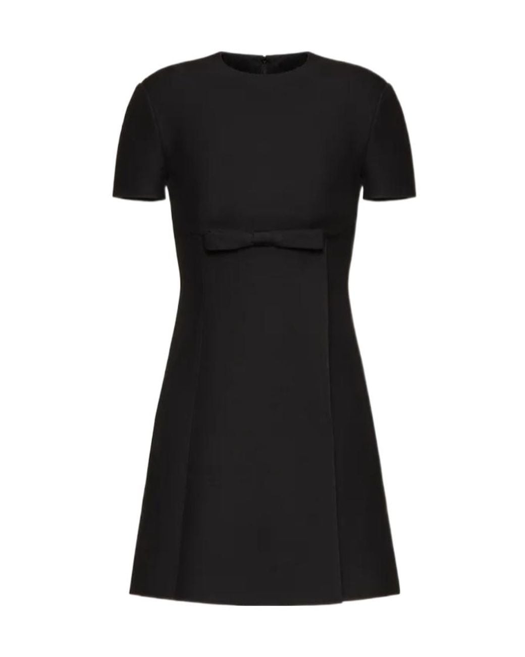 Valentino Black Bow-Detail A-Line Mini Dress