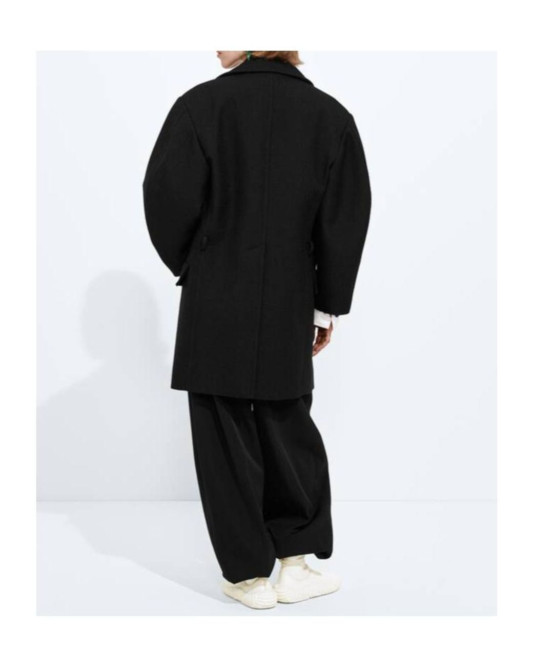 Bottega Veneta Black Wool And Mohair Gabardine Coat