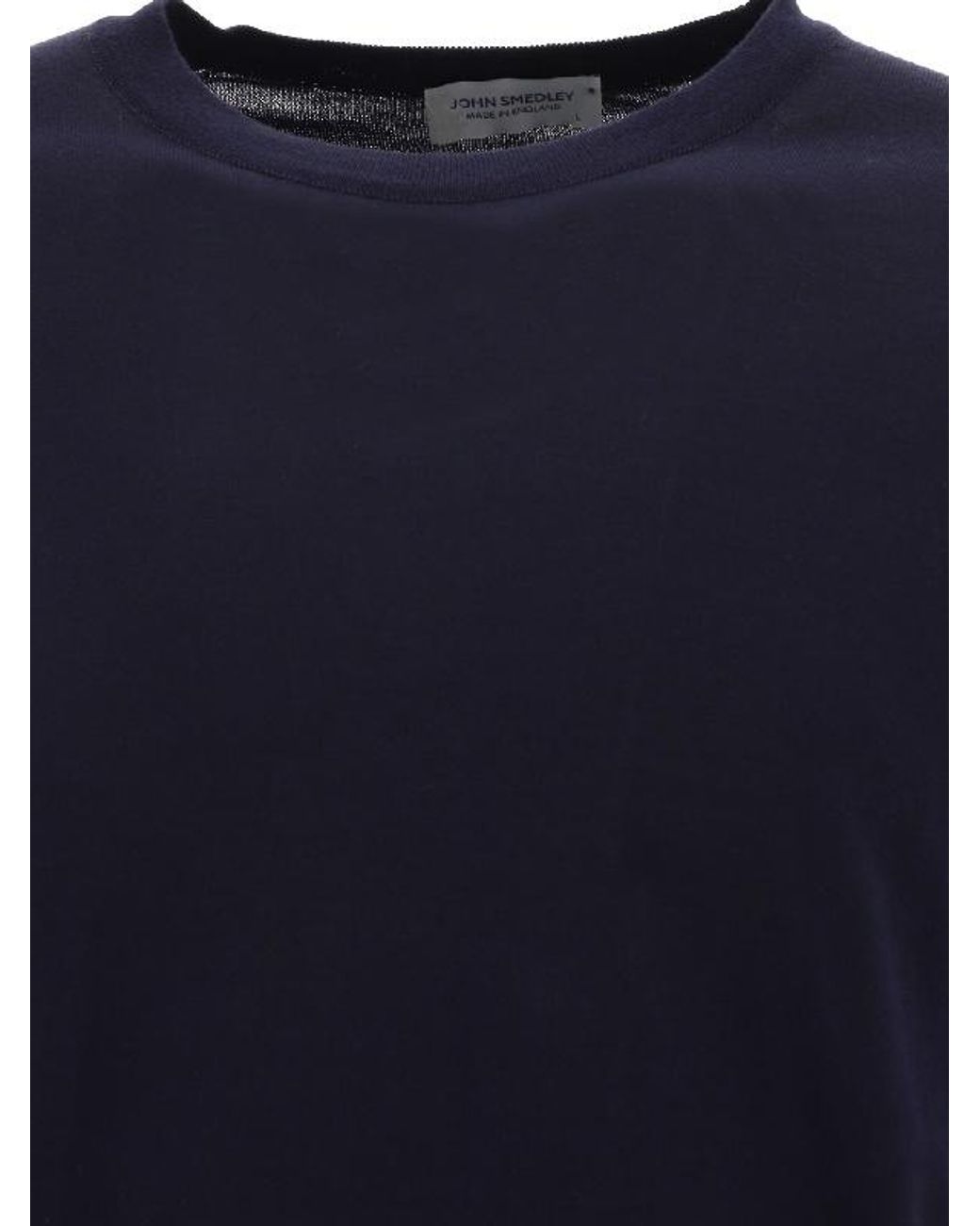 John Smedley Blue Kempton Crew Neck T-Shirt for men
